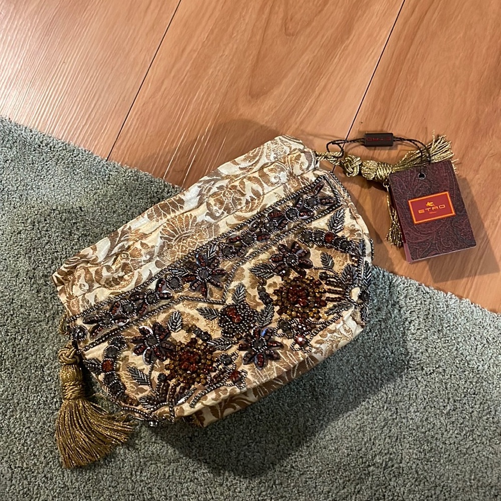Etro drawstring bag embroidered